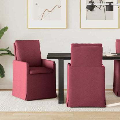 Dining Chairs 2 pcs Wine red 57 x 67 x 98 cm Fabric