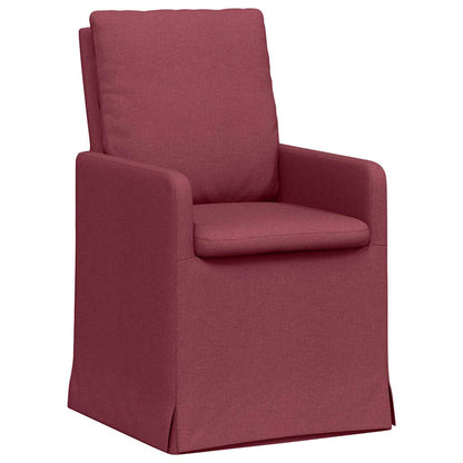 Dining Chairs 2 pcs Wine red 57 x 67 x 98 cm Fabric