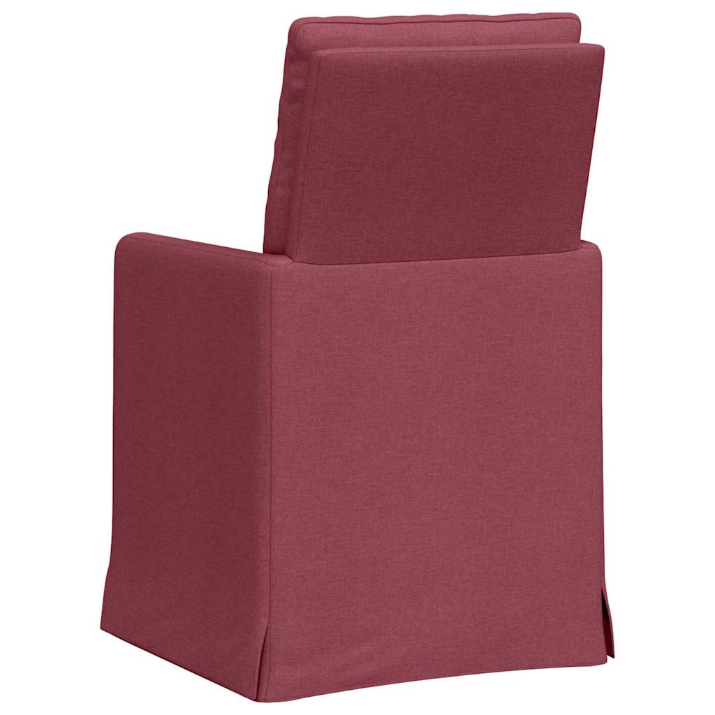 Dining Chairs 2 pcs Wine red 57 x 67 x 98 cm Fabric