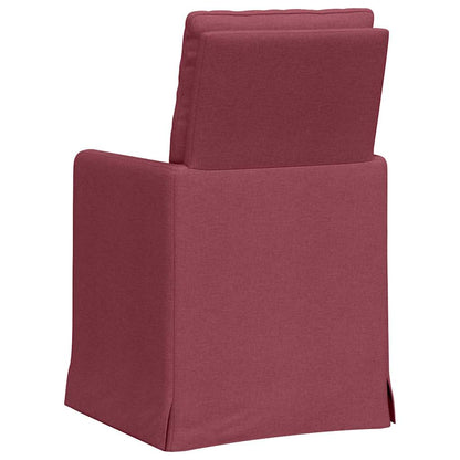 Dining Chairs 2 pcs Wine red 57 x 67 x 98 cm Fabric
