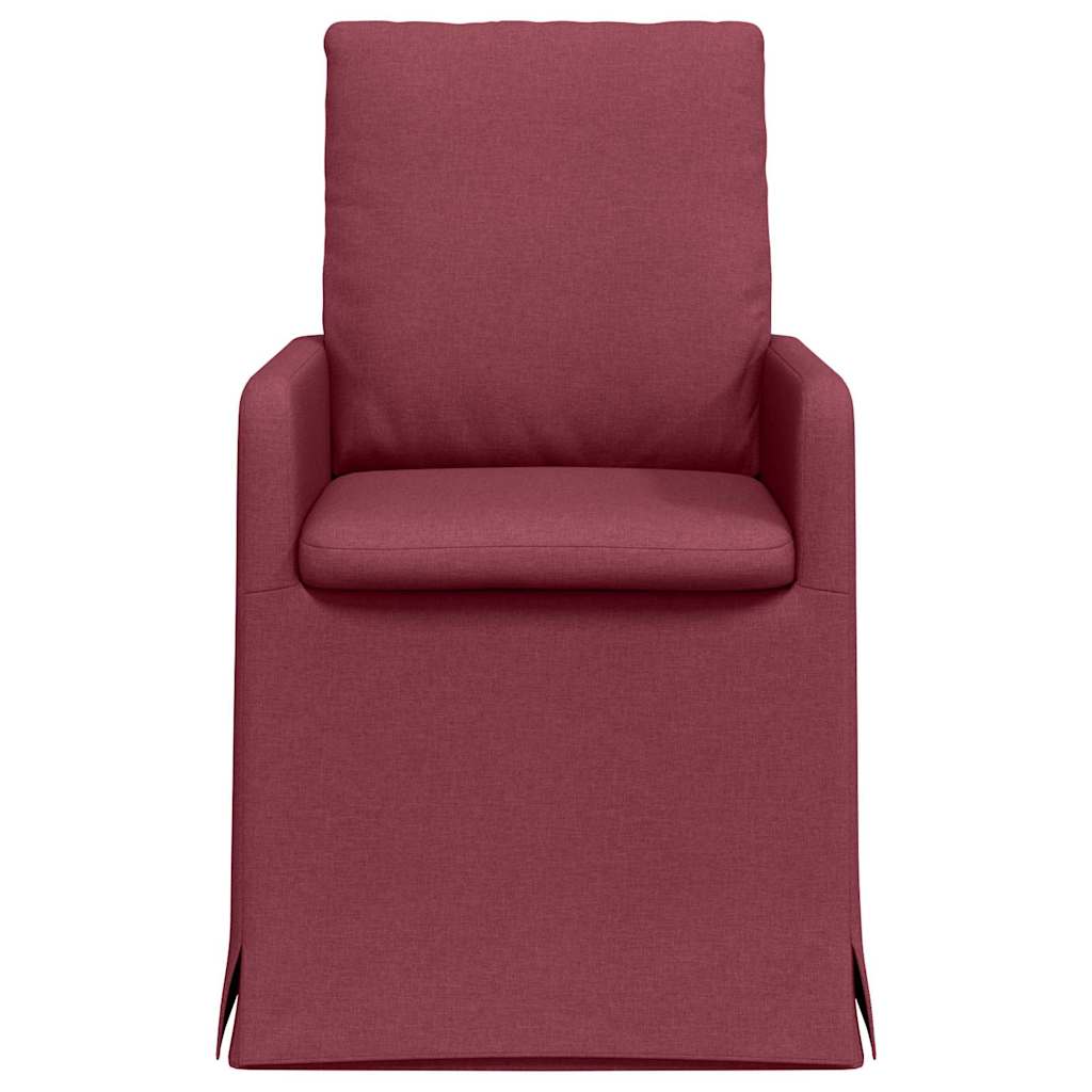 Dining Chairs 2 pcs Wine red 57 x 67 x 98 cm Fabric