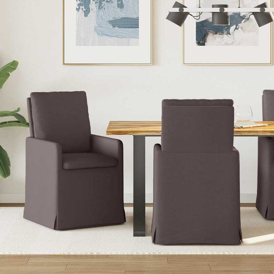 Dining Chairs 2 pcs Dark brown 57 x 67 x 98 cm Fabric