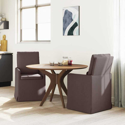 Dining Chairs 2 pcs Dark brown 57 x 67 x 98 cm Fabric
