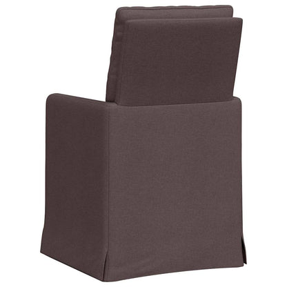 Dining Chairs 2 pcs Dark brown 57 x 67 x 98 cm Fabric