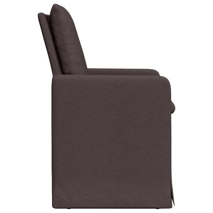 Dining Chairs 2 pcs Dark brown 57 x 67 x 98 cm Fabric