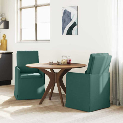 Dining Chairs 2 pcs Dark green 57 x 67 x 98 cm Fabric