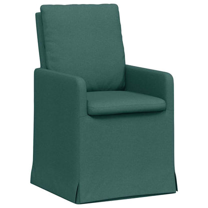 Dining Chairs 2 pcs Dark green 57 x 67 x 98 cm Fabric