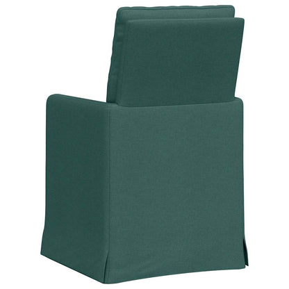 Dining Chairs 2 pcs Dark green 57 x 67 x 98 cm Fabric