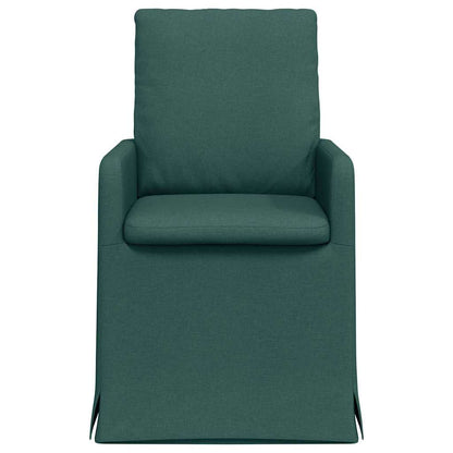 Dining Chairs 2 pcs Dark green 57 x 67 x 98 cm Fabric