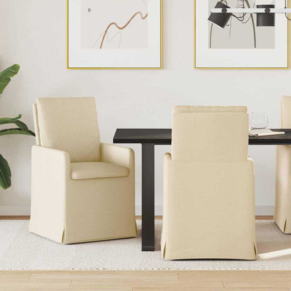 Dining Chairs 2 pcs Cream 57 x 67 x 98 cm Fabric