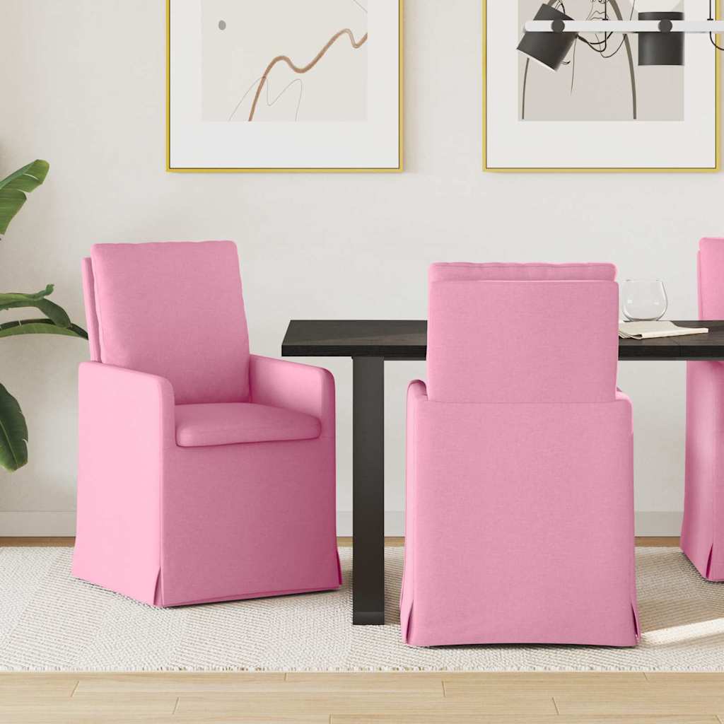 Dining Chairs 2 pcs Pink 57 x 67 x 98 cm Fabric