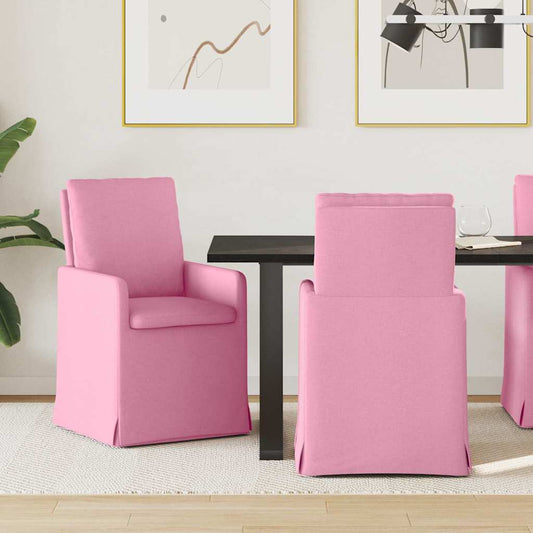 Dining Chairs 2 pcs Pink 57 x 67 x 98 cm Fabric