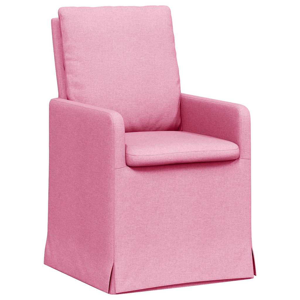Dining Chairs 2 pcs Pink 57 x 67 x 98 cm Fabric