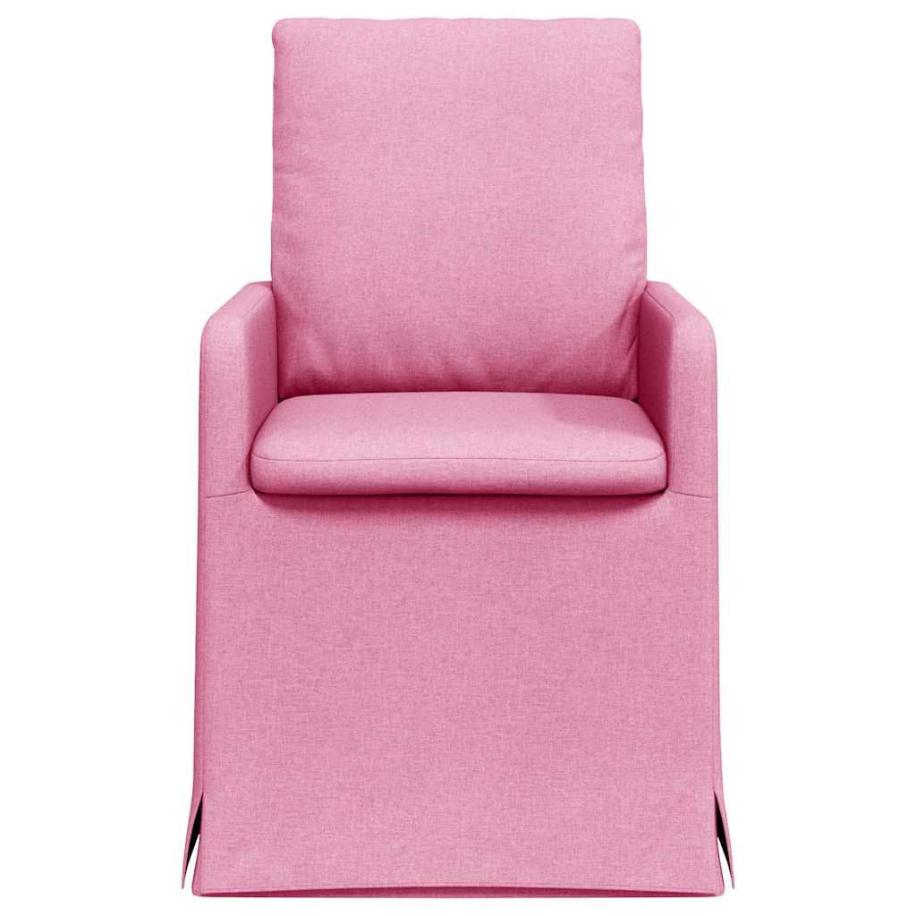 Dining Chairs 2 pcs Pink 57 x 67 x 98 cm Fabric