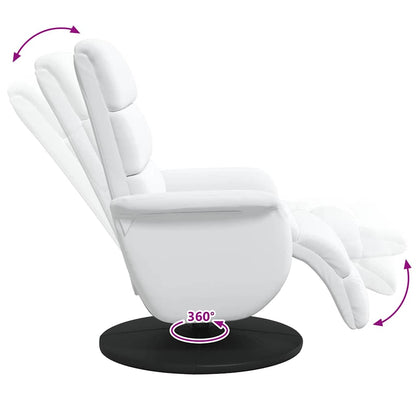 Recliner Chair White 71 x 98 x 106 cm Faux leather