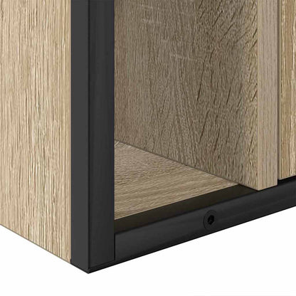 Bathroom Furniture Set 3 pcs Sonoma oak 33 x 33 x 185.5 cm