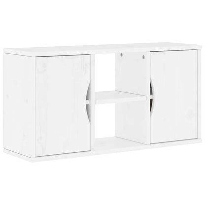 4 Piece TV Units with Storage ODDA White Solid Wood Pine