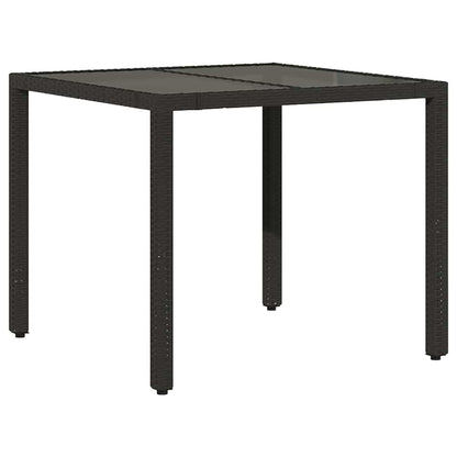 Garden Dining Set 3 pcs Black 90 x 90 x 75 cm Poly Rattan