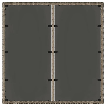 Garden Dining Set 3 pcs Grey and Brown 90 x 90 x 75 cm