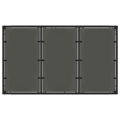 Garden Dining Set 5 pcs Black 150 x 90 x 75 cm Poly Rattan
