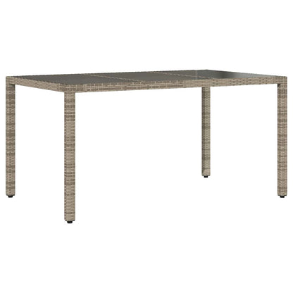 Garden Dining Set 5 pcs Grey 150 x 90 x 75 cm Poly Rattan
