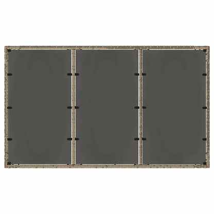 Garden Dining Set 5 pcs Grey 150 x 90 x 75 cm Poly Rattan