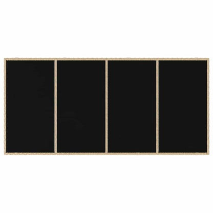 Garden Dining Set 7 pcs Beige and Black 190 x 90 x 75 cm