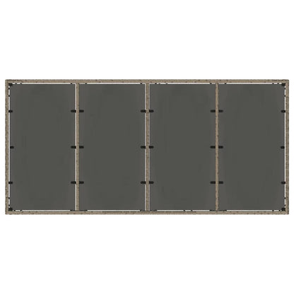 Garden Dining Set 9 pcs Grey 190 x 90 x 75 cm Poly Rattan