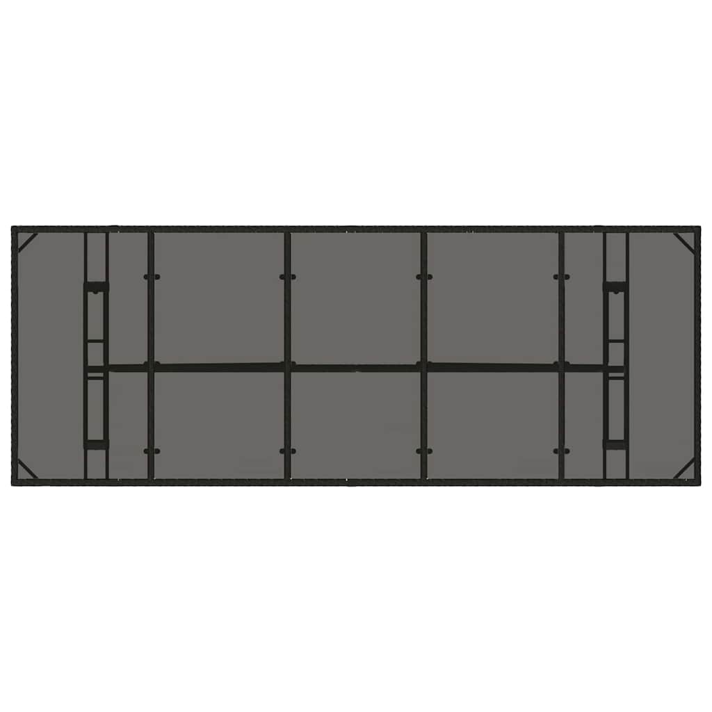 Garden Dining Set 11 pcs Black Poly rattan