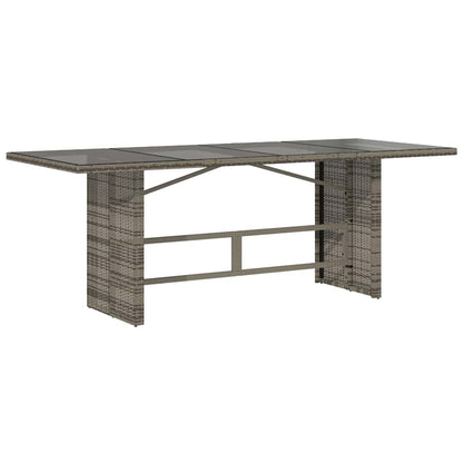 Garden Dining Set 9 pcs Grey 190 x 80 x 75 cm Poly Rattan