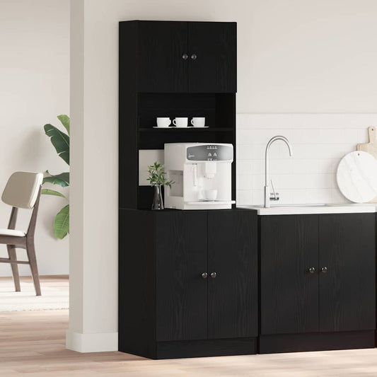 Kitchen Cabinet Black oak 60 x 50 x 180 cm Engineered wood