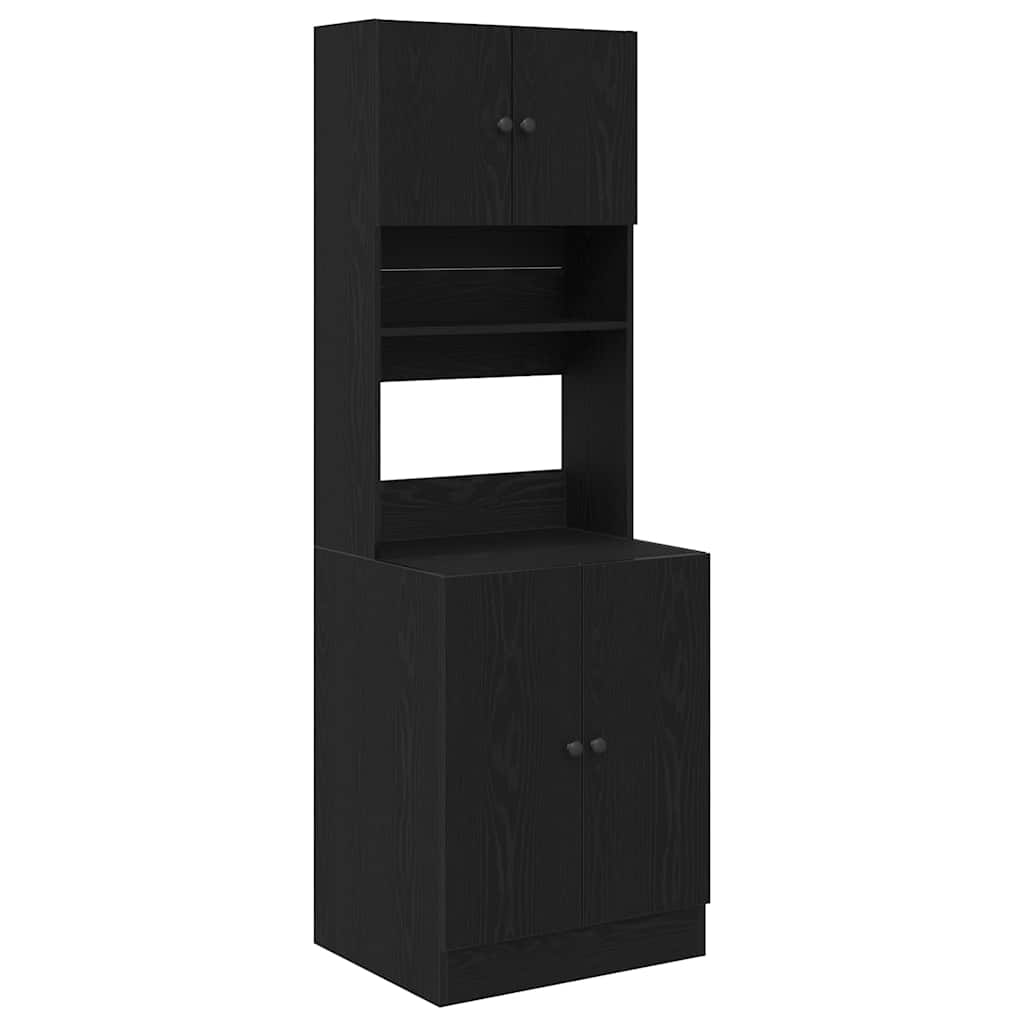 Kitchen Cabinet Black oak 60 x 50 x 180 cm Engineered wood