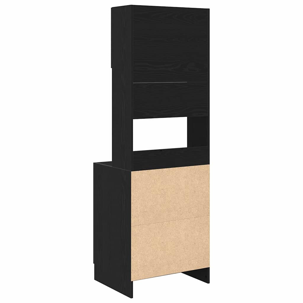 Kitchen Cabinet Black oak 60 x 50 x 180 cm Engineered wood