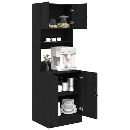 Kitchen Cabinet Black oak 60 x 50 x 180 cm Engineered wood