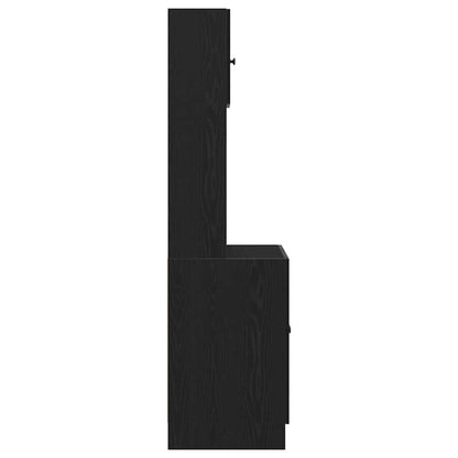 Kitchen Cabinet Black oak 60 x 50 x 180 cm Engineered wood