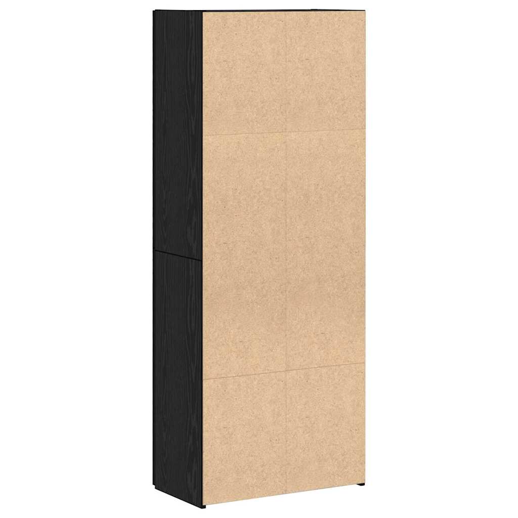 Office Cabinet Black oak 60 x 32 x 153 Engineered wood