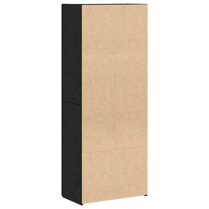 Office Cabinet Black oak 60 x 32 x 153 Engineered wood