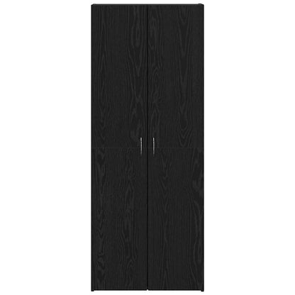Office Cabinet Black oak 60 x 32 x 153 Engineered wood