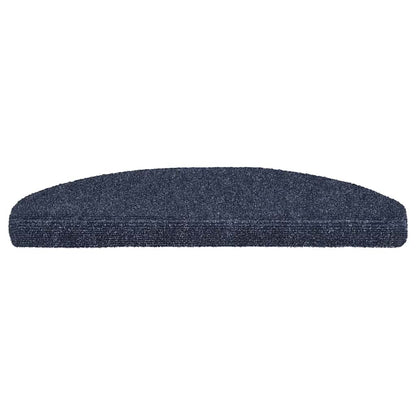 Stair Mats Self-adhesive 20 pcs 65x21x4 cm Blue Half Round Large