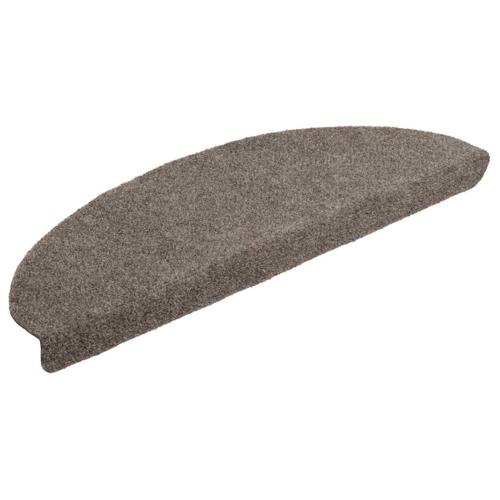 Stair Mats Self-adhesive 20 pcs 65x21x4 cm Beige Half Round Large