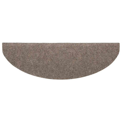 Stair Mats Self-adhesive 20 pcs 65x21x4 cm Beige Half Round Large