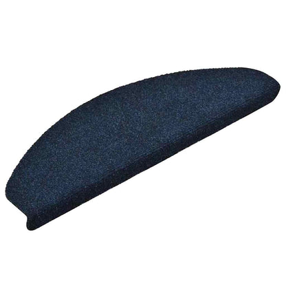 Stair Mats Self-adhesive 20 pcs 65x21x4 cm Navy Half Round Large