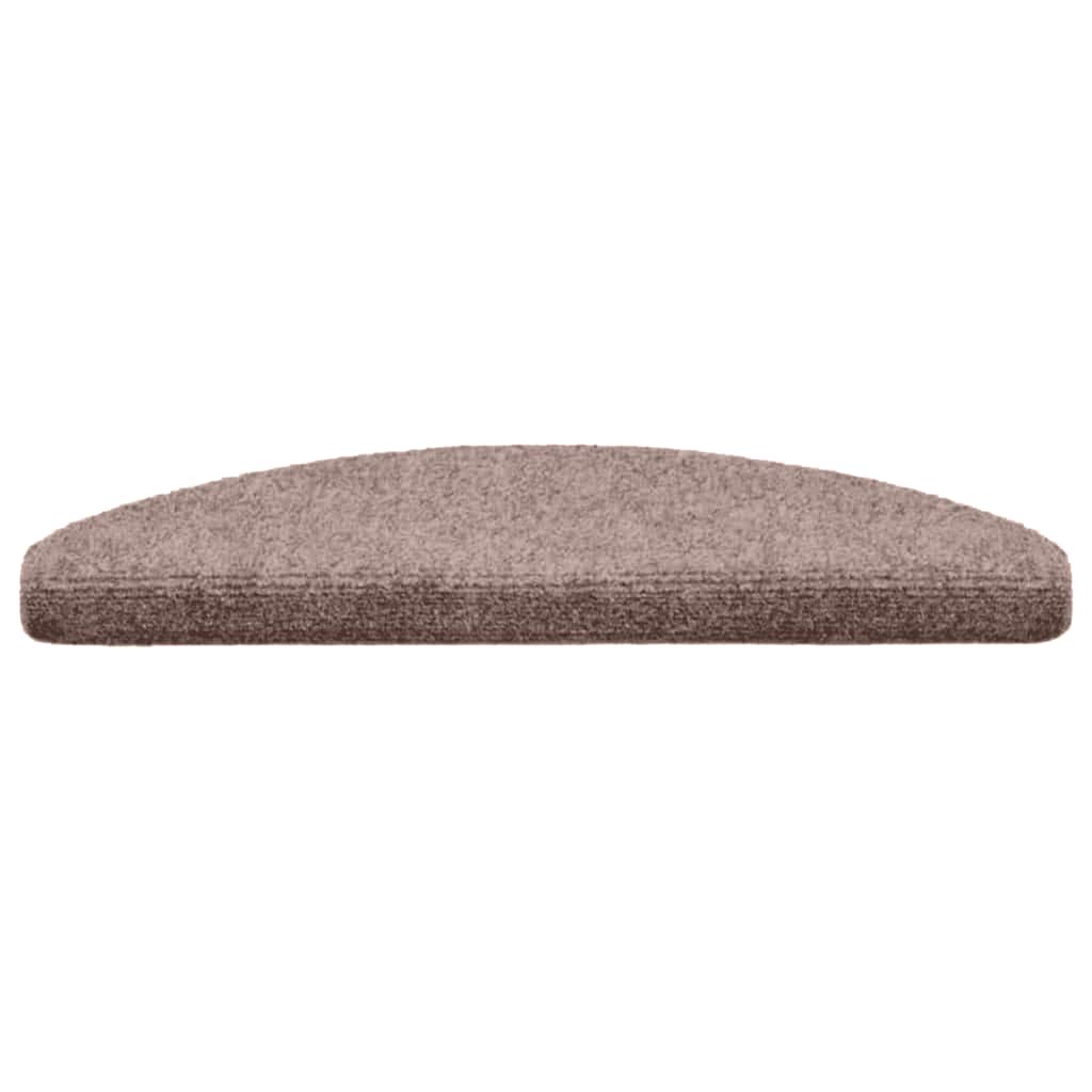 Stair Mats Self-adhesive 30 pcs 65x21x4 cm Light Brown Half Round Large