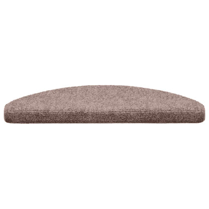 Stair Mats Self-adhesive 30 pcs 65x21x4 cm Light Brown Half Round Large