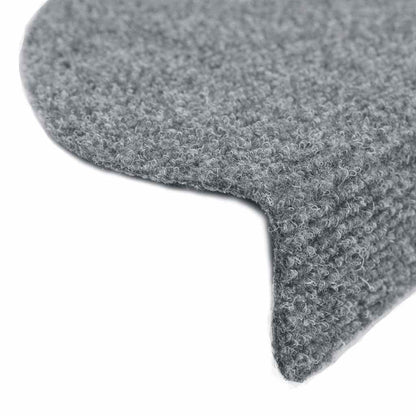 Stair Mats Self-adhesive 20 pcs 56x17x3 cm Light Grey Half Round