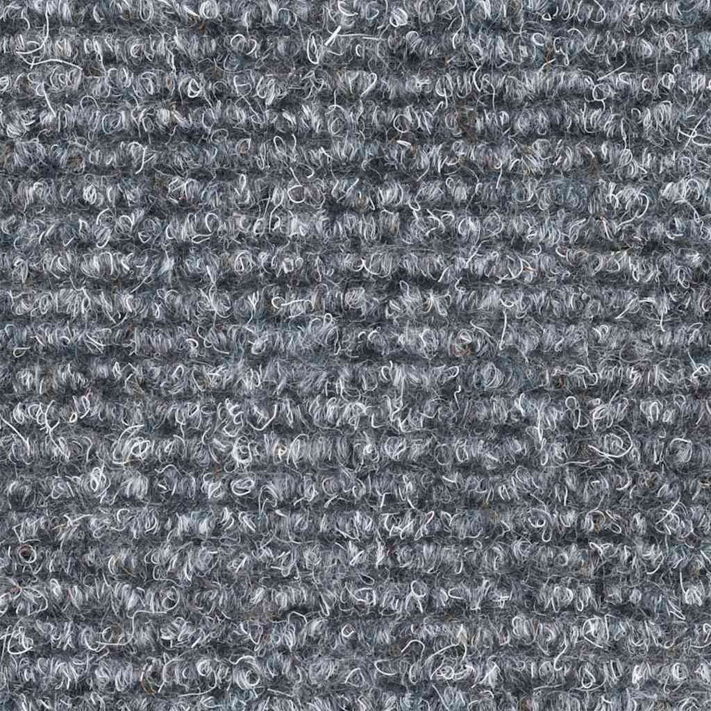 Stair Mats Self-adhesive 20 pcs 56x17x3 cm Light Grey Half Round