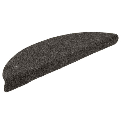 Stair Mats Self-adhesive 20 pcs 56x17x3 cm Anthracite Half Round