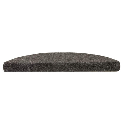 Stair Mats Self-adhesive 20 pcs 56x17x3 cm Anthracite Half Round