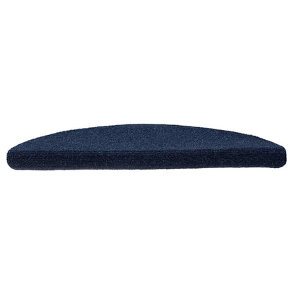 Stair Mats Self-adhesive 20 pcs 56x17x3 cm Navy Half Round