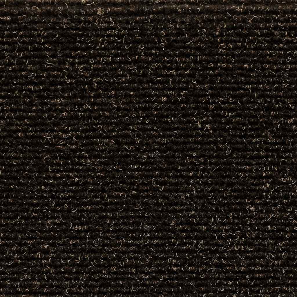 Stair Mats Self-adhesive 30 pcs 56x17x3 cm Dark Brown Half Round